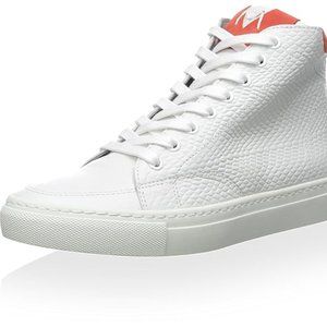New in Box Modern Vintage Gladys HighTop Sneaker white/neon in Leather